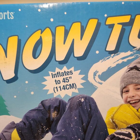 NEW 45" Snow Tube Inflatable Pool Penguin Sled Outdoor sports 2 sturdy handles H - Picture 2 of 8